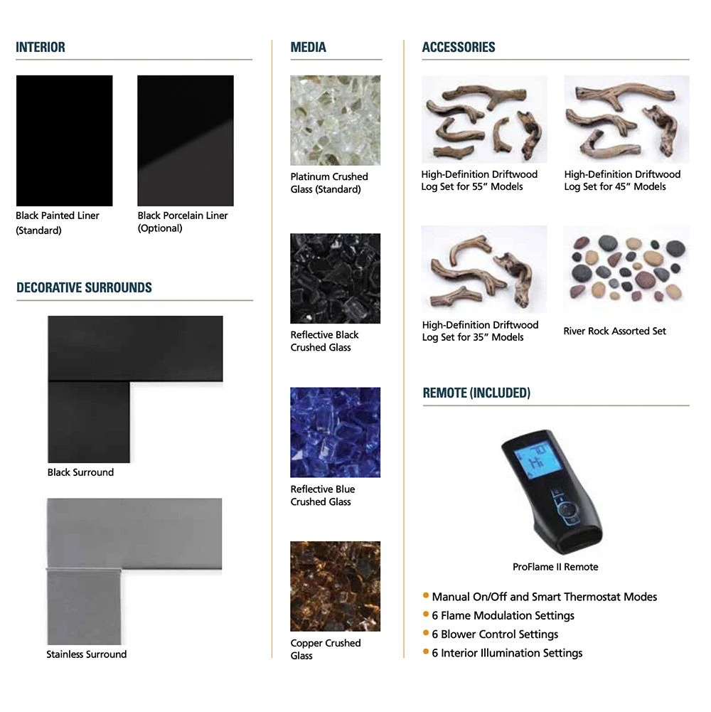 Superior DRL3535 35-Inch Electronic Ignition Direct Vent Gas Fireplace With Remote & Crushed Glass Media 4 Superior DRL3535 35-Inch Electronic Ignition Direct Vent Gas Fireplace With Remote & Crushed Glass Media - Image 4