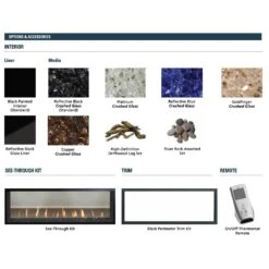 Superior DRL4000 60-Inch Electronic Ignition Direct Vent Gas Fireplace With Crushed Glass Media -Natural Gas Fire Place Store drl4000 access a 08 20 2