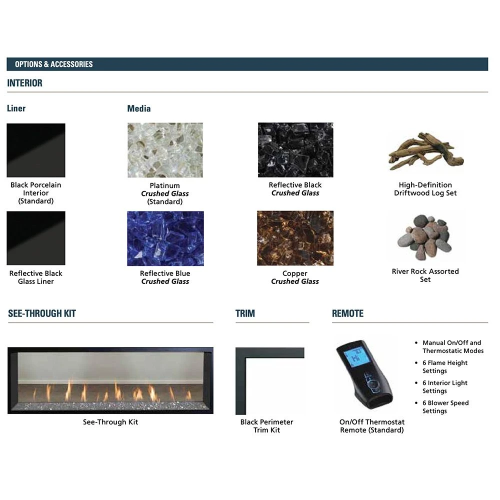 Superior DRL6084 84-Inch Electronic Ignition Direct Vent Gas Fireplace With Remote & Crushed Glass Media 3 Superior DRL6084 84-Inch Electronic Ignition Direct Vent Gas Fireplace With Remote & Crushed Glass Media - Image 3