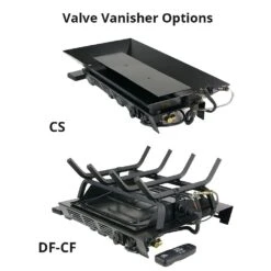 Rasmussen DF-EC-Kit Double Sided Evening Campfire Series Complete Fireplace Log Set -Natural Gas Fire Place Store dual face valve vanisher 7