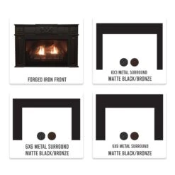 Empire White Mountain Hearth DVC28IN Innsbrook Clean-Face Direct Vent Gas Fireplace Insert, 28-Inches -Natural Gas Fire Place Store dv28in surround 1