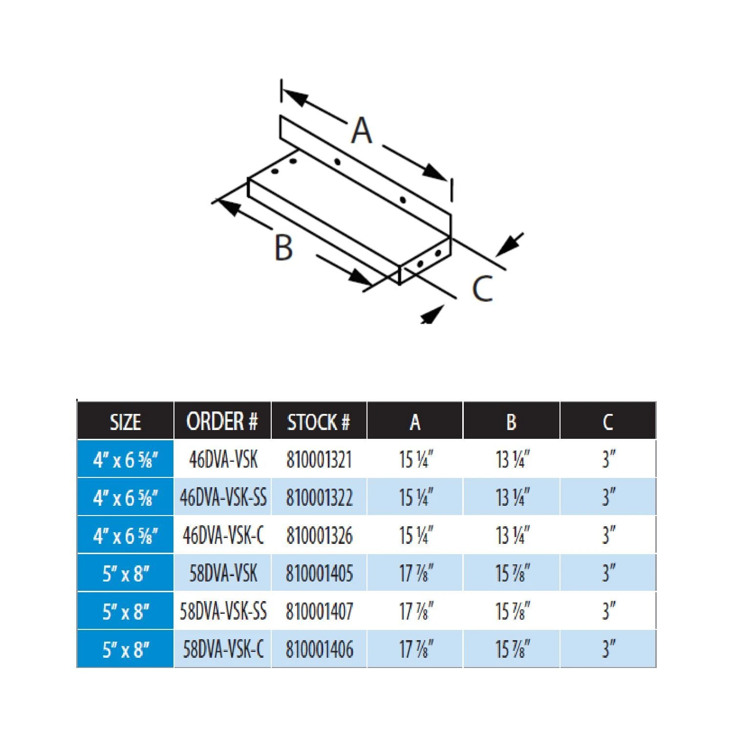DuraVent DVA-VSK-SS DirectVent Pro Stainless Steel Vinyl Siding Standoff Kit 2 DuraVent DVA-VSK-SS DirectVent Pro Stainless Steel Vinyl Siding Standoff Kit - Image 2
