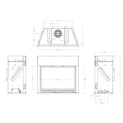 Empire White Mountain Hearth DVCX42FP Tahoe Clean-Face Direct Vent Luxury Gas Fireplace, 42-Inches -Natural Gas Fire Place Store dvcx42fp dimensions