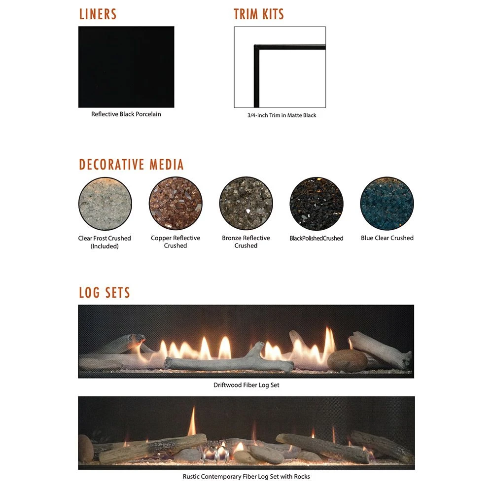 Empire White Mountain Hearth DVL36BP Loft Direct Vent Contemporary Fireplace With Clear Crushed Glass, 36-Inches 3 Empire White Mountain Hearth DVL36BP Loft Direct Vent Contemporary Fireplace With Clear Crushed Glass, 36-Inches - Image 3