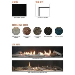 Empire White Mountain Hearth DVL46BP Loft Direct Vent Contemporary Fireplace With Clear Crushed Glass, 46-Inches -Natural Gas Fire Place Store dvl36bp feat a 10 21