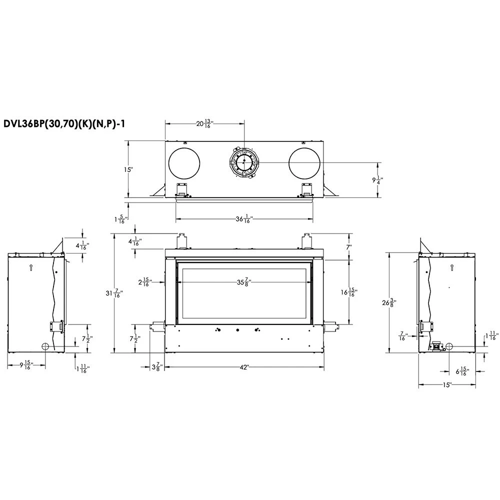 Empire White Mountain Hearth DVL36BP Loft Direct Vent Contemporary Fireplace With Clear Crushed Glass, 36-Inches 4 Empire White Mountain Hearth DVL36BP Loft Direct Vent Contemporary Fireplace With Clear Crushed Glass, 36-Inches - Image 4