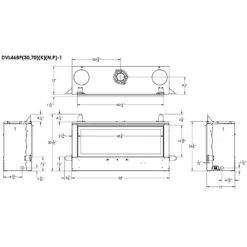 Empire White Mountain Hearth DVL46BP Loft Direct Vent Contemporary Fireplace With Clear Crushed Glass, 46-Inches -Natural Gas Fire Place Store dvl46bp specs a 10 21