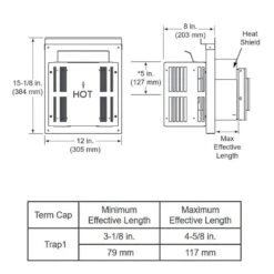 Majestic DVP-TRAP1 Horizontal Termination Cap With Short Flue -Natural Gas Fire Place Store dvp trap1 d 02 23