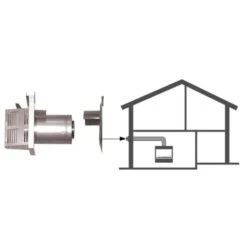 Majestic DVP-TRAP2 Horizontal Termination Cap With Long Flue -Natural Gas Fire Place Store dvp trap2 c 02 23