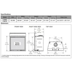 Napoleon E36NTE Elevation Series Electronic Ignition 36-Inch Direct Vent Gas Fireplace -Natural Gas Fire Place Store e36xt config g 08 22