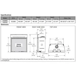 Napoleon E42xTE Elevation Series Electronic Ignition 42-Inch Direct Vent Gas Fireplace -Natural Gas Fire Place Store e42xt config spec a 08 22