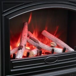 Sierra Flame By Amantii E70-NA Freestand Series Cast Iron 70-Inch Electric Fireplace With Logs -Natural Gas Fire Place Store e70 na d 07 23