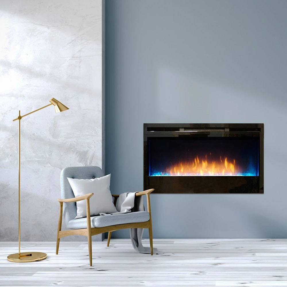 Empire White Mountain Hearth EBL34 Nexfire 34-Inch Linear Electric Fireplace With LED Lights, Remote And Crushed Glass 2 Empire White Mountain Hearth EBL34 Nexfire 34-Inch Linear Electric Fireplace With LED Lights, Remote And Crushed Glass - Image 2