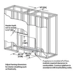 Majestic ECHEL36STIN-C Echelon II 36-Inch See-Through Direct Vent Gas Fireplace -Natural Gas Fire Place Store echel36in c framing a 01 21 1