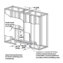Majestic ECHEL48STIN-C Echelon II 48-Inch See-Through Direct Vent Gas Fireplace -Natural Gas Fire Place Store echel48in c framing a 01 21 1