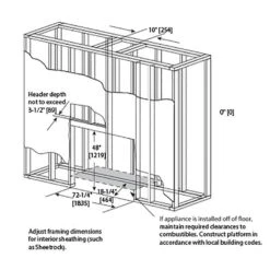 Majestic ECHEL60IN-C Echelon II 60-Inch Direct Vent Gas Fireplace 13 Majestic ECHEL60IN-C Echelon II 60-Inch Direct Vent Gas Fireplace -Natural Gas Fire Place Store echel60in c framing a 01 21