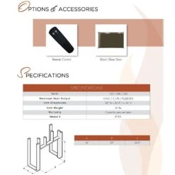 Empire White Mountain Hearth EF39 Nexfire 39-Inch Traditional Electric Fireplace With Inner Glow Log Set And Brick Liner -Natural Gas Fire Place Store ef39 f 10 21