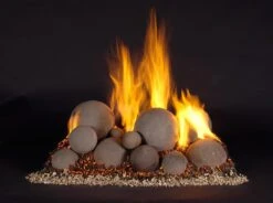 Rasmussen BALL20-A Mixed Smooth FireBalls For 20-Inch Linear Burner, 20-Piece Set -Natural Gas Fire Place Store fb mixed fireplace ls 1