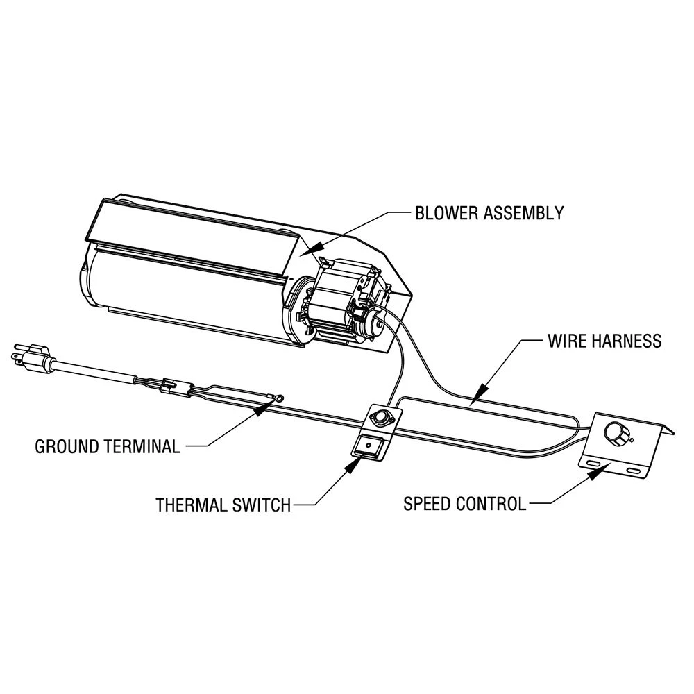 Superior Heat-Activated Variable Speed Blower Kit For DRL4048 Gas Fireplace 2 Superior Heat-Activated Variable Speed Blower Kit For DRL4048 Gas Fireplace - Image 2
