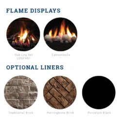 Kingsman FDV451 27-Inch Freestanding Direct Vent Gas Stove With Log Set 5 Kingsman FDV451 27-Inch Freestanding Direct Vent Gas Stove With Log Set -Natural Gas Fire Place Store fdv451 liners media a 10 20