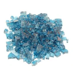 Real Fyre GL-10-N Caribbean Blue Fire Glass, 10 Pounds