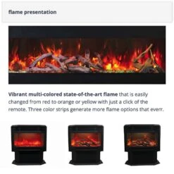 Sierra Flame By Amantii Freestand 26-Inch Smart Electric Fireplace -Natural Gas Fire Place Store fs 26 922 e 07 22