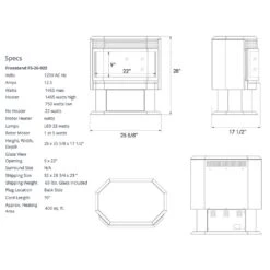 Sierra Flame By Amantii Freestand 26-Inch Smart Electric Fireplace -Natural Gas Fire Place Store fs 26 922 f 07 22