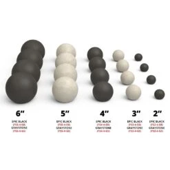 Real Fyre FS-4 Contemporary Fyre Spheres, 4-Piece -Natural Gas Fire Place Store fs6 4 eb b 10 21