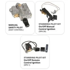 Real Fyre CHD Charred Oak Vented Gas Log Set, Stainless Steel, Double Sided, ANSI Certified -Natural Gas Fire Place Store g45 safety pilots real fyre a 10 21 8