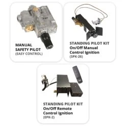 Real Fyre S Split Oak Vented Gas Log Set, Stainless Steel, ANSI Certified -Natural Gas Fire Place Store g45 safety pilots real fyre epk2 a 10 21 19