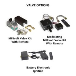 Grand Canyon Assembled H-Style Indoor Glass Burner With Remote And Media -Natural Gas Fire Place Store gcl valve options a 03 22