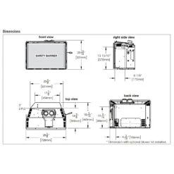 Napoleon GDIX3N-1 Oakville Series Electronic Ignition Direct Vent Gas Fireplace Insert -Natural Gas Fire Place Store gdix3 specs 3