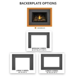 Napoleon GDIX4N-1 Oakville Series Electronic Ignition Direct Vent Gas Fireplace Insert -Natural Gas Fire Place Store gdix4 backerplate options 12 19