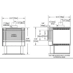 Napoleon GDS28-1NE Haliburton Electronic Ignition Direct Vent Gas Stove -Natural Gas Fire Place Store gds28 1nea specs a 01 22