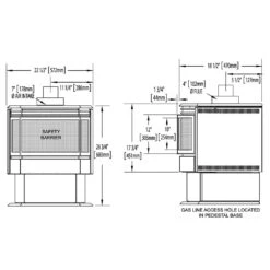 Napoleon GDS28-1NSB Haliburton Millivolt Ignition Direct Vent Gas Stove 17 Napoleon GDS28-1NSB Haliburton Millivolt Ignition Direct Vent Gas Stove -Natural Gas Fire Place Store gds28 1nsb specs a 01 22
