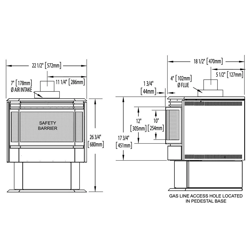 Napoleon GDS28-1NSB Haliburton Millivolt Ignition Direct Vent Gas Stove 9 Napoleon GDS28-1NSB Haliburton Millivolt Ignition Direct Vent Gas Stove - Image 9
