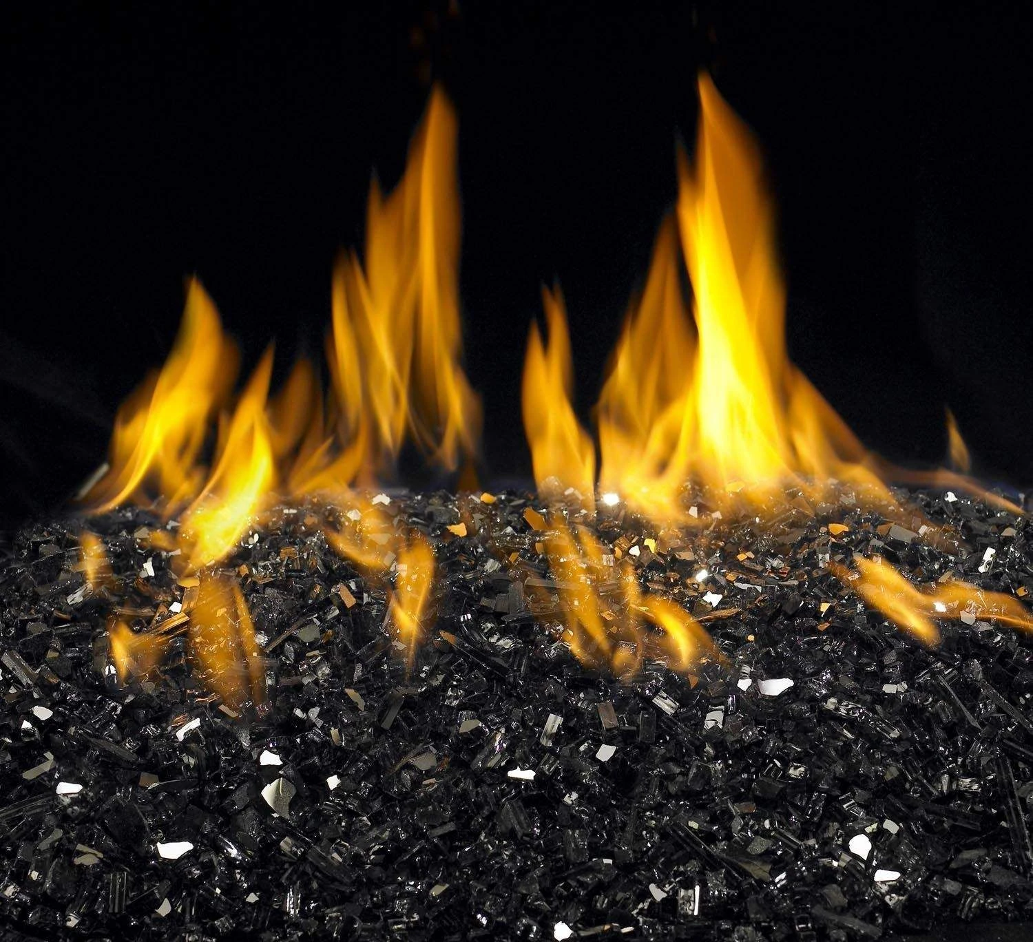 American Fyre Designs 10-Pound Premium Fire Glass, Black Reflective 1 American Fyre Designs 10-Pound Premium Fire Glass, Black Reflective