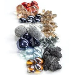 The Outdoor GreatRoom Company GLASS-MEDIA-BOX Fire Glass And Lava Rock Sample Box -Natural Gas Fire Place Store glass media box e 07 22