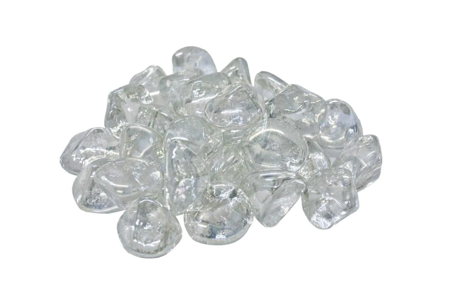 American Fyre Designs 10-Pound Diamond Nugget Fire Glass, Clear 2 American Fyre Designs 10-Pound Diamond Nugget Fire Glass, Clear - Image 2