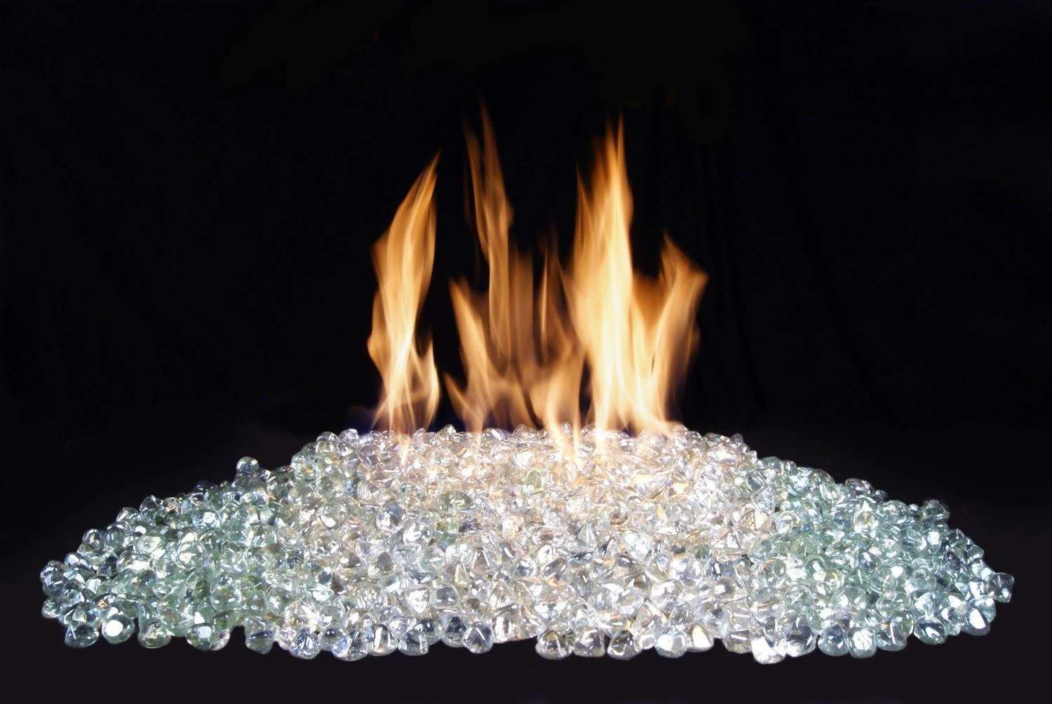 American Fyre Designs 10-Pound Diamond Nugget Fire Glass, Clear 1 American Fyre Designs 10-Pound Diamond Nugget Fire Glass, Clear