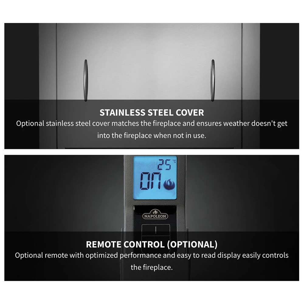 Napoleon GSS36CFNE Riverside Clean Face Outdoor Electronic Ignition Gas Fireplace With Remote And Log Set 9 Napoleon GSS36CFNE Riverside Clean Face Outdoor Electronic Ignition Gas Fireplace With Remote And Log Set - Image 9