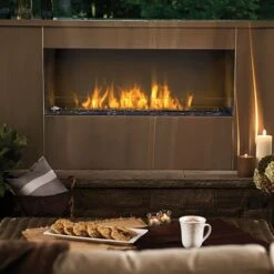 Napoleon GSS48E Galaxy Linear Outdoor Electronic Ignition Gas Fireplace With LED Lighting And Remote -Natural Gas Fire Place Store gss48e ls b 02 22