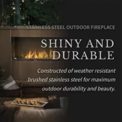 Napoleon GSS48E Galaxy Linear Outdoor Electronic Ignition Gas Fireplace With LED Lighting And Remote -Natural Gas Fire Place Store gss48e ls feat a 02 22