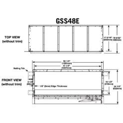 Napoleon GSS48E Galaxy Linear Outdoor Electronic Ignition Gas Fireplace With LED Lighting And Remote -Natural Gas Fire Place Store gss48e ls spec a 02 22