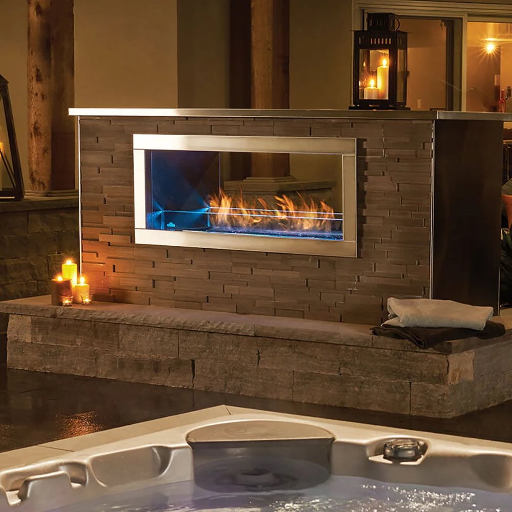Napoleon GSS48STE Galaxy Linear See-Through Outdoor Electronic Ignition Gas Fireplace With LED Lighting And Remote 2 Napoleon GSS48STE Galaxy Linear See-Through Outdoor Electronic Ignition Gas Fireplace With LED Lighting And Remote - Image 2