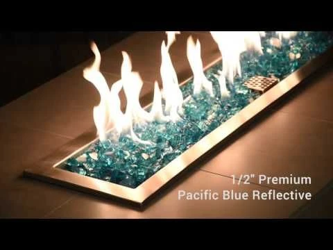 American Fire Glass 1/2-Inch Premium Fire Glass, 10-Pounds, Pacific Blue Reflective 6 American Fire Glass 1/2-Inch Premium Fire Glass, 10-Pounds, Pacific Blue Reflective - Image 6