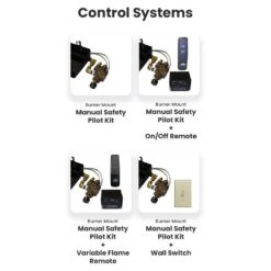 Hargrove Driftwood See-Through Vented Gas Log Set With ANSI Certified Burner (HGDRSST-STB-ANSI) -Natural Gas Fire Place Store hargrove control system see thru driftwood a 11 22