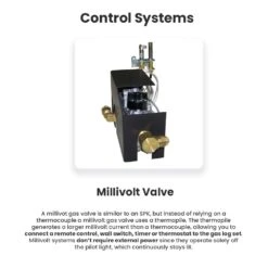 Hargrove ANSI Certified Vent-Free Gas Fire Glass Set With Millivolt Valve (HGESCS-FG) -Natural Gas Fire Place Store hargrove control systems cozy fire a 11 22 3