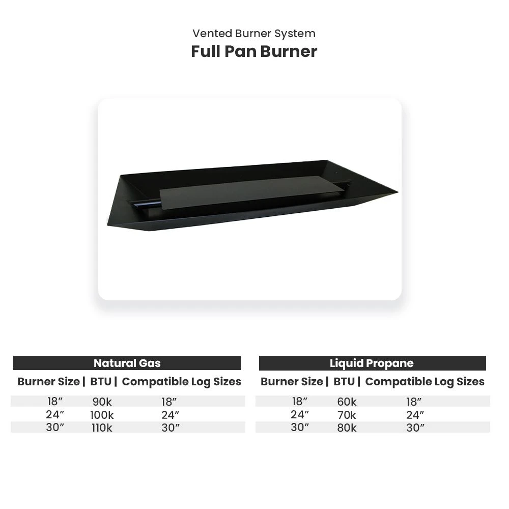 Hargrove 18-Inch Full Pan Vented Gas Fire Glass Set With Burner Kit (HGFG18-FPB) 3 Hargrove 18-Inch Full Pan Vented Gas Fire Glass Set With Burner Kit (HGFG18-FPB) - Image 3