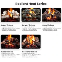 Hargrove Supreme Ponderosa Vented Gas Log Set With RGA/ANSI Certified Burner (HGSPSAA-EHB-RGA) 8 Hargrove Supreme Ponderosa Vented Gas Log Set With RGA/ANSI Certified Burner (HGSPSAA-EHB-RGA) -Natural Gas Fire Place Store hargrove radiant heat logs a 11 22 12